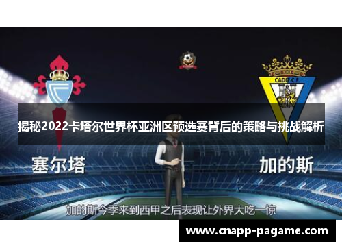 揭秘2022卡塔尔世界杯亚洲区预选赛背后的策略与挑战解析