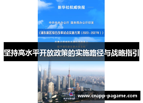 坚持高水平开放政策的实施路径与战略指引