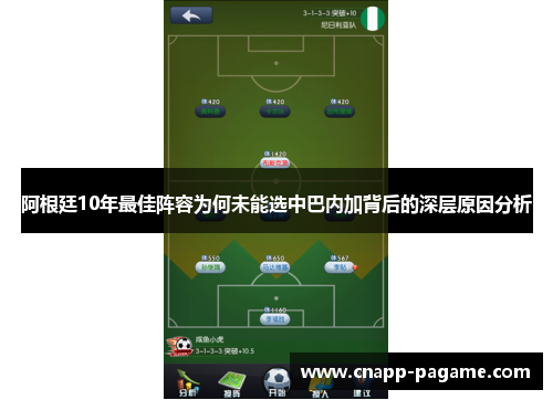 阿根廷10年最佳阵容为何未能选中巴内加背后的深层原因分析